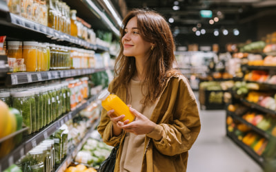 девушка в супермаркете